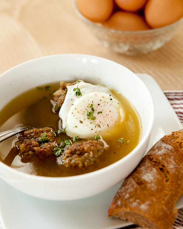 Poached Egg and Beef Bouillon by St. Louis Photographer Jonathan Gayman