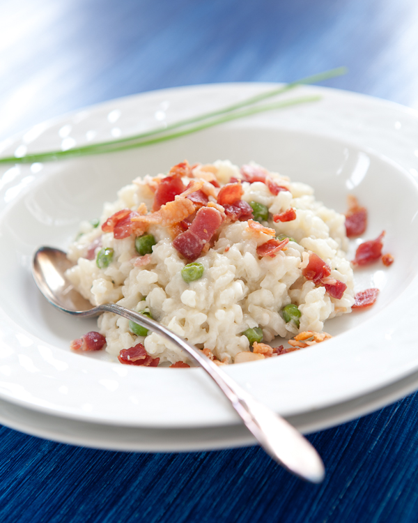 Gorgonzola Risotto with Peas and Bacon by St. Louis Photographer Jonathan Gayman